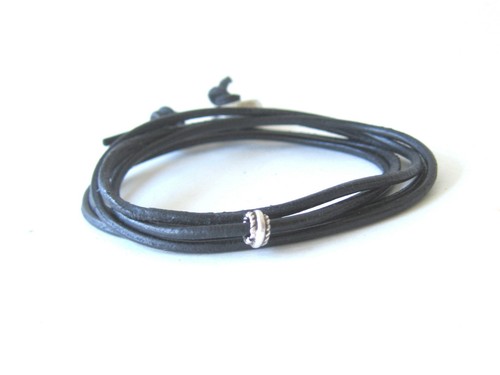 Echtes lederarmband sterling - echtes,