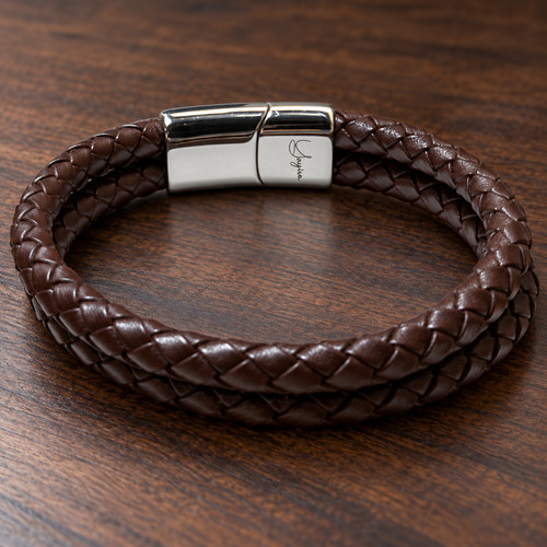 Lederarmband braun doppelt 2x6 - lederarmband,