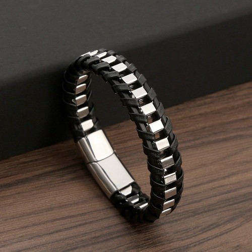 Herren kordelarmband edelstahl - kordelarmband,