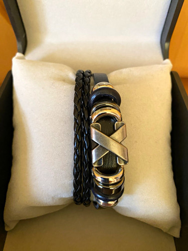 Geflochtenes lederarmband - geflochtenes,