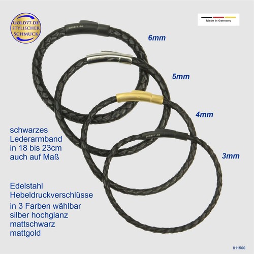 Leder armband geflochte - leder-armband,