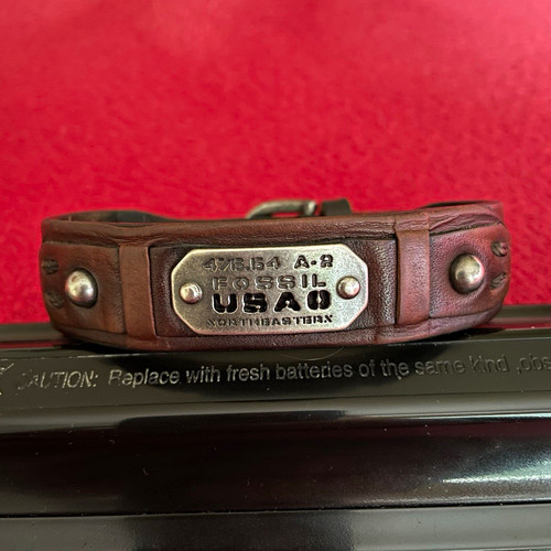 Fossil lederarmband braun - lederarmband,