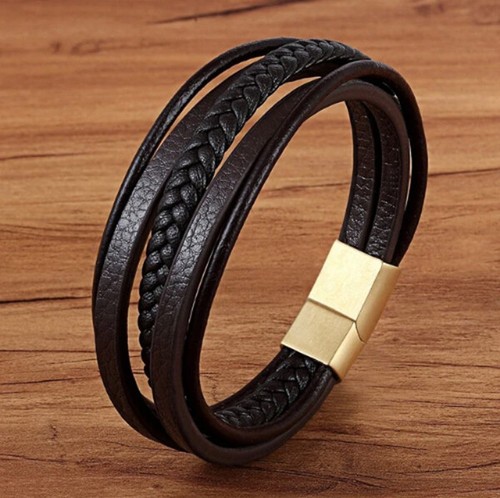 Deluxe leder armband - wickel, 6