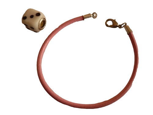 Echt leder bead - leder, cm