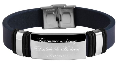 Lederarmband blau leder - lederarmband,