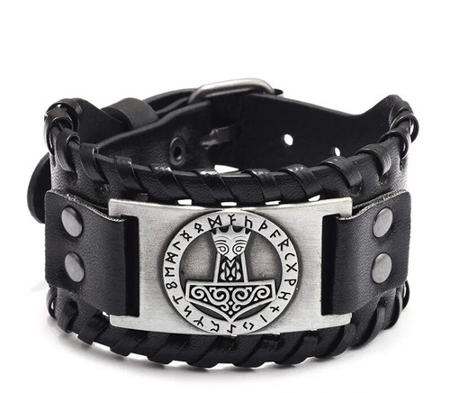 Wikinger lederarmband thor - wikinger,