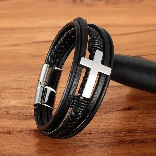 Herren armband schwarz echtes - herren,