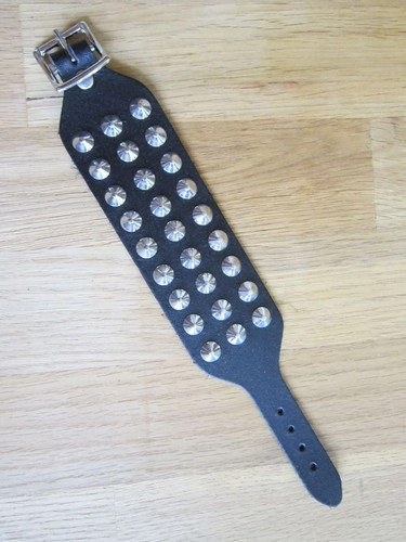 Leder armband mit nieten - armband,