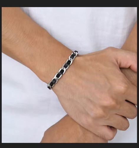 Kunstleder herrenarmband - kunstleder,