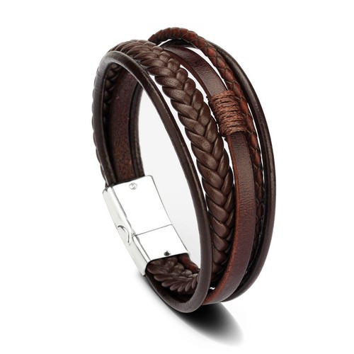 Cooles leder armband wickel - armband,