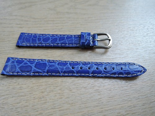 Leder uhrenarmband blau - leder,