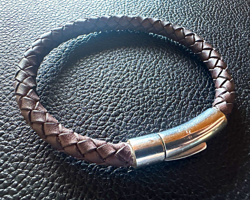 Geflochtenes leder armband - geflochtenes,