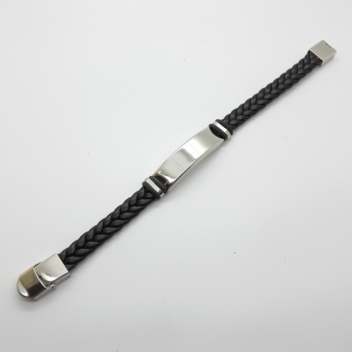 Leder charm armband - leder-charm-armband,, gewebt