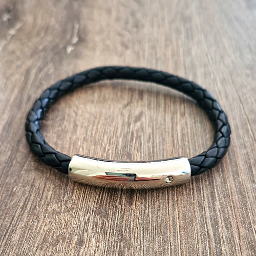 Geflochtenes lederarmband - geflochtenes,