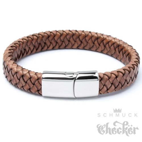 Herren lederarmband geflochten - herren,